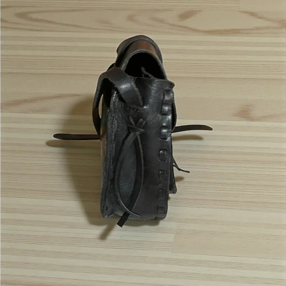 Madewell Asheville Saddle Crossbody Bag Black Leather Whipstitch Boho Classic - Picture 3 of 5